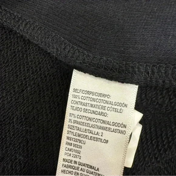 Standard James Perse Black Stretch Cotton One Button Knit Blazer Size 2 Small - Picture 9 of 9